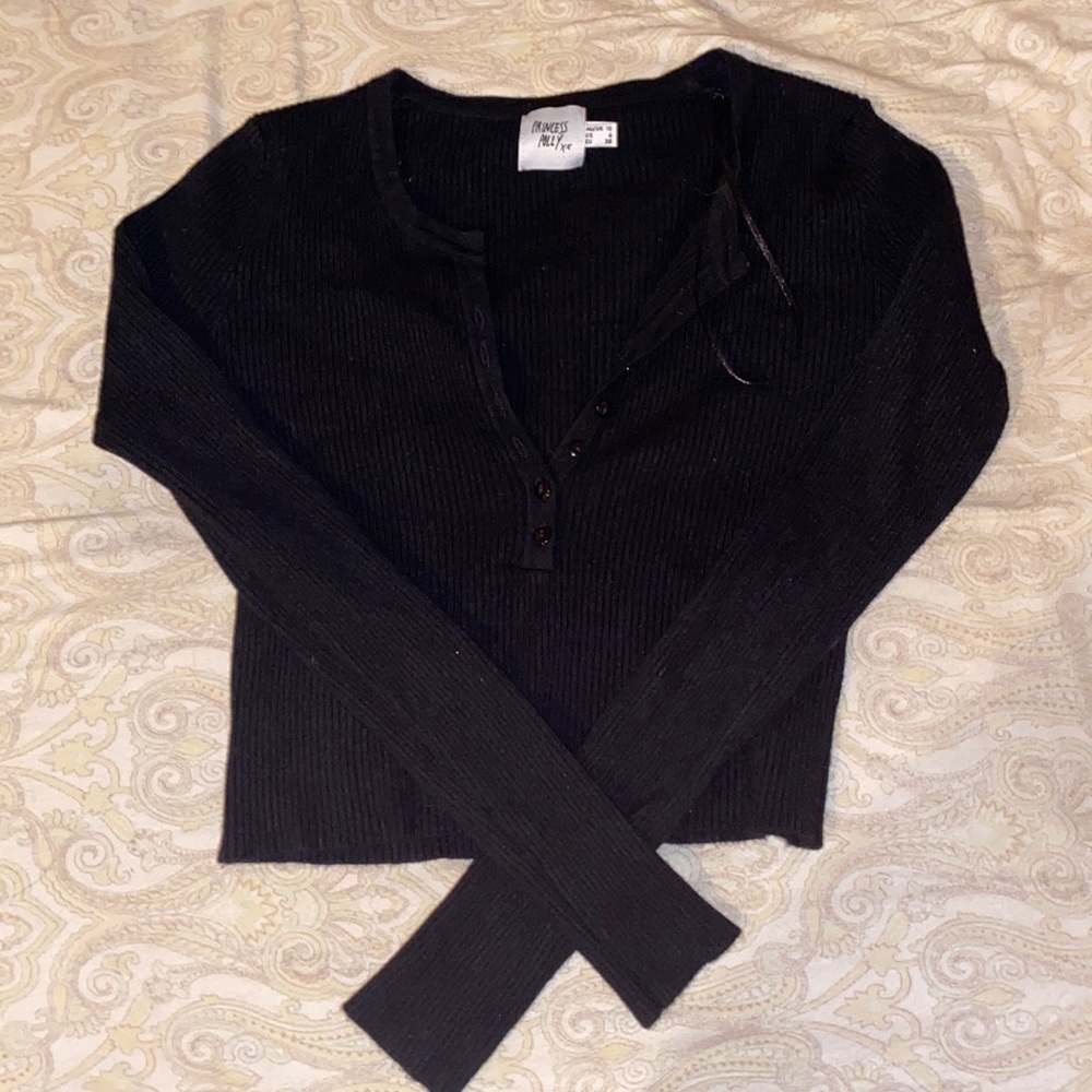 Princess Polly black cropped sweater
